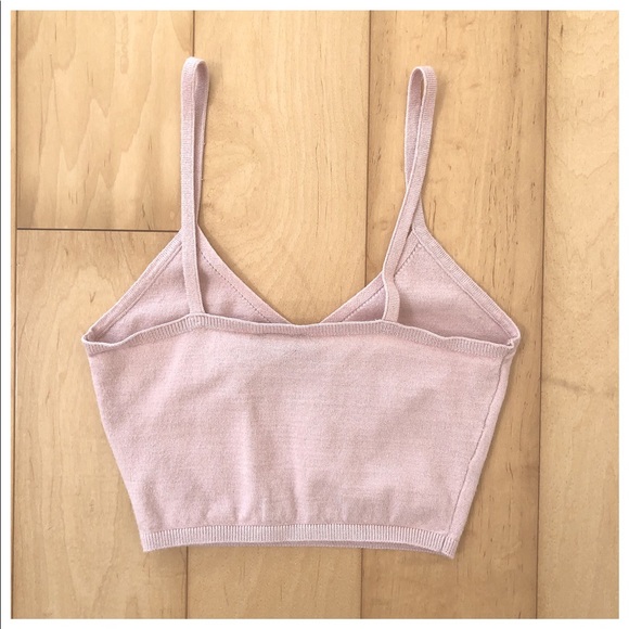 Sky and Sparrow Pink Knit Crop Tank Top - Picture 4 of 4